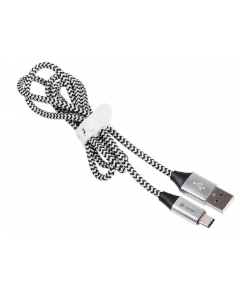Kabel Tracer USB 2.0 Type-C A Male - C Male 1m czarno-srebrny