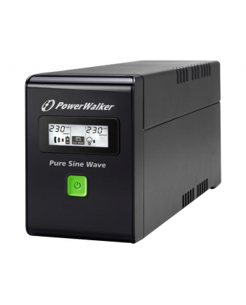 Zasilacz awaryjny UPS Power Walker Line-Interactive 800VA 2xSchuko 230, czysty sinus, RJ11/45 in/out, USB, LCD
