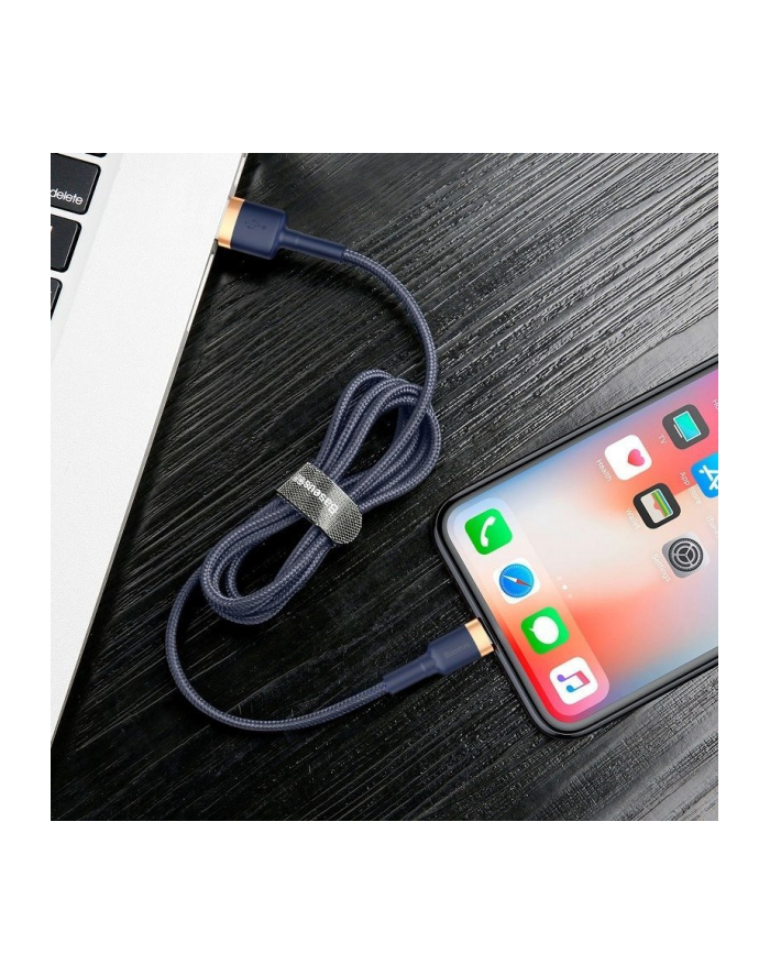 Kabel Baseus cafule CALKLF-CV3 (USB - Lightning ; 2m; kolor granatowy) główny
