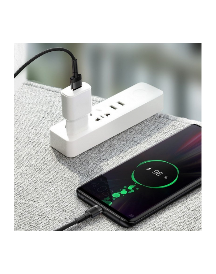 Kabel Baseus cafule CATKLF-PG1 (USB - USB typu C ; 1m; kolor szaro-czarny) główny