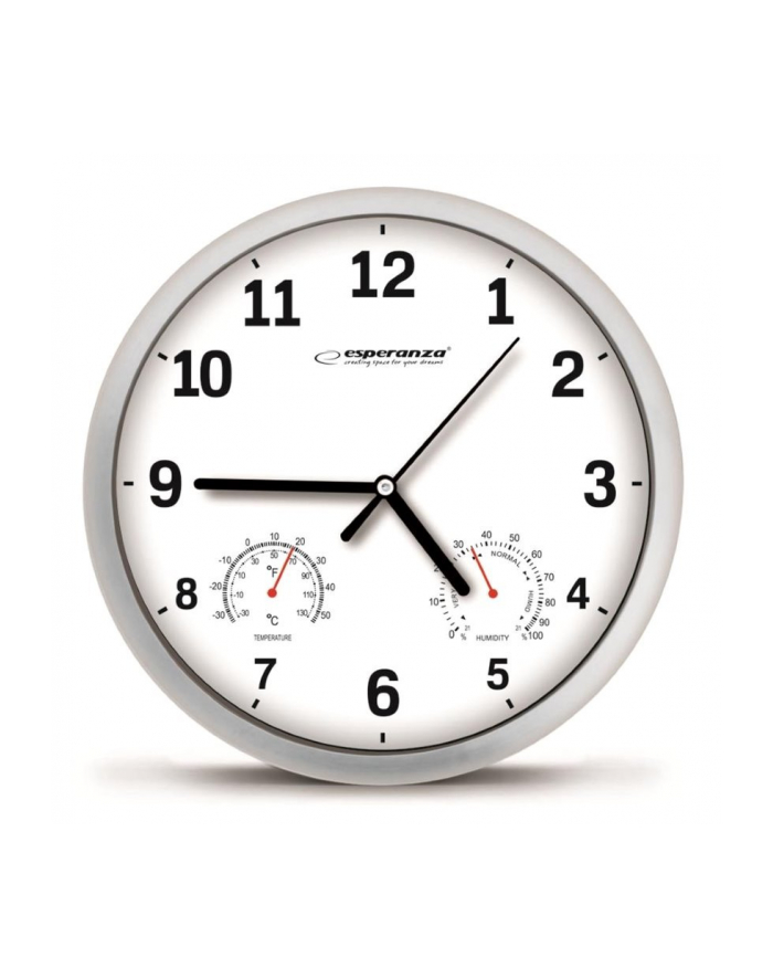 ESPERANZA ZEGAR ŚCIENNY BIAŁY LYON główny