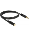 Kabel audio Delock minijack - minijack M/F 3 Pin 1m czarny - nr 11