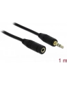 Kabel audio Delock minijack - minijack M/F 3 Pin 1m czarny - nr 12