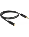 Kabel audio Delock minijack - minijack M/F 3 Pin 1m czarny - nr 13