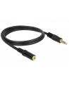 Kabel audio Delock minijack - minijack M/F 3 Pin 1m czarny - nr 3