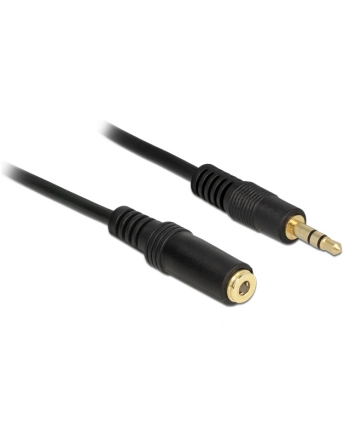 Kabel audio Delock minijack - minijack M/F 3 Pin 1m czarny nr 2