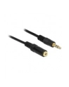Kabel audio Delock minijack - minijack M/F 3 Pin 1m czarny - nr 6