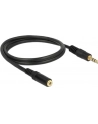 Kabel audio Delock minijack - minijack M/F 3 Pin 1m czarny - nr 8