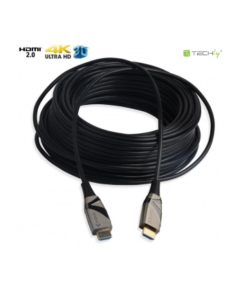 Kabel optyczny HDMI Techly HDMI-HDMI 2.0 M/M Ethernet 3D 4K, 10m, czarny nr 2
