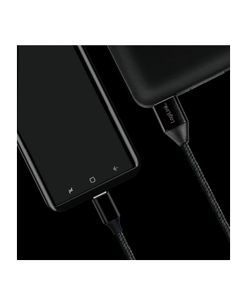 Kabel USB 2.0 LogiLink CU0139 USB A - USB-C, M/M, czarny, 0,3m nr 2