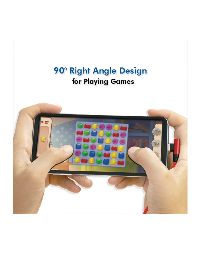 Kabel USB 2.0 LogiLink CU0145 USB A - USB-C, M/M, kątowy, czerwony, 0,3m główny