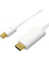 Kabel adapter LogiLink CV0122 Mini DisplayPort 1.2 - HDMI, 4K, biały, 1m - nr 11