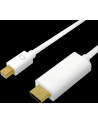 Kabel adapter LogiLink CV0123 Mini DisplayPort 1.2 - HDMI, 4K, biały, 2m - nr 19