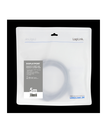 Kabel adapter LogiLink CV0127 DisplayPort 1.2 - HDMI 1.4, 2m