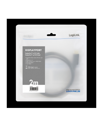 Kabel adapter LogiLink CV0130 DisplayPort 1.2 - DVI, 1m