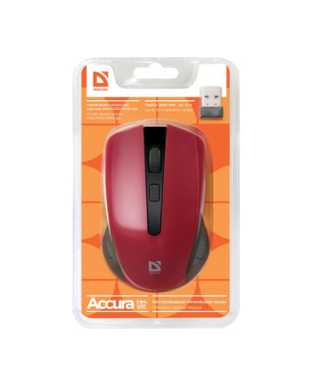 Mysz bezprzewodowa Defender ACCURA MM-935 optyczna 1600dpi 4P czerwona