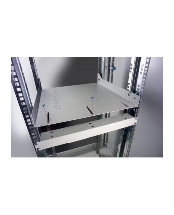 Półka do szafy 19'' Intellinet 470mm 1U perforowana, szara nr 2