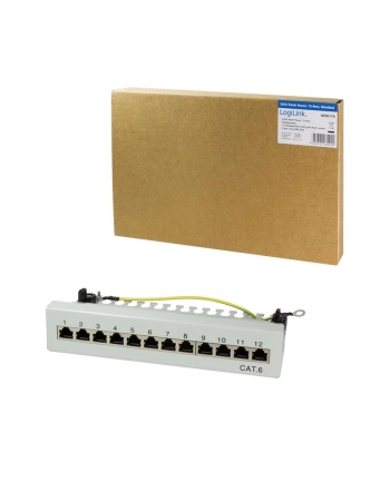 Patch panel stacjonarny LogiLink NP0017A 12x RJ45 kat.6 ekranowany nr 1