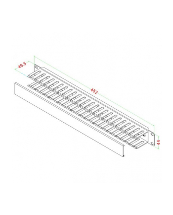 Intellinet Organizer Kabli Intellient Rack 19'' 1U z pokrywą, czarny