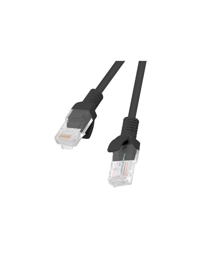 Patchcord Lanberg UTP kat.5e 0,25m czarny 10-Pack główny