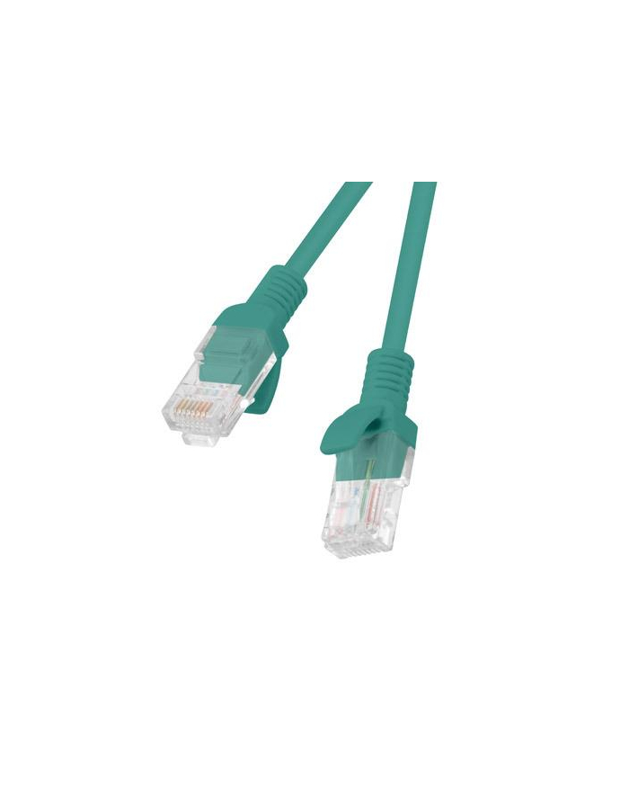 Patchcord Lanberg UTP kat.5e 0,25m zielony 10-Pack główny