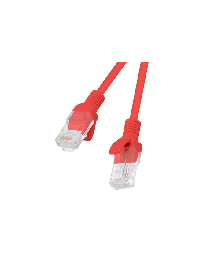 Patchcord Lanberg UTP kat.5e 0,25m czerwony 10-Pack główny