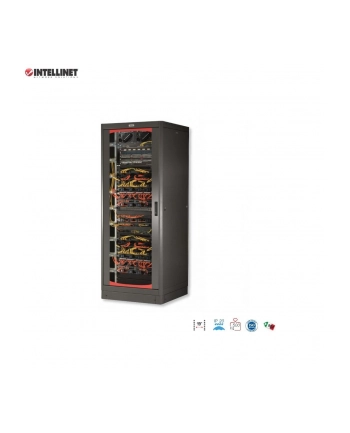Szafa stojąca, zmontowana Intellinet 42U, 600x600, Rack 19'', szklane drzwi, czarna nr 1
