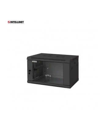 Szafa wisząca, zmontowana Intellinet 9U, 600x450, Rack 19'', szklane drzwi, czarna nr 1