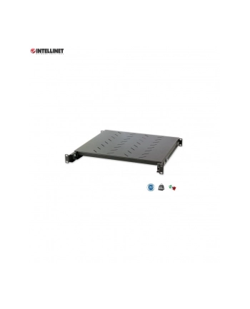 Półka do szafy 19'' Intellinet 415mm 1U wysuwana 430-665m, czarna nr 1