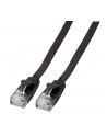 efb elektronik EFB Patch cord PŁASKI FLAT U/UTP, PVC, kat.6A 5m, miedź, czarny - nr 2