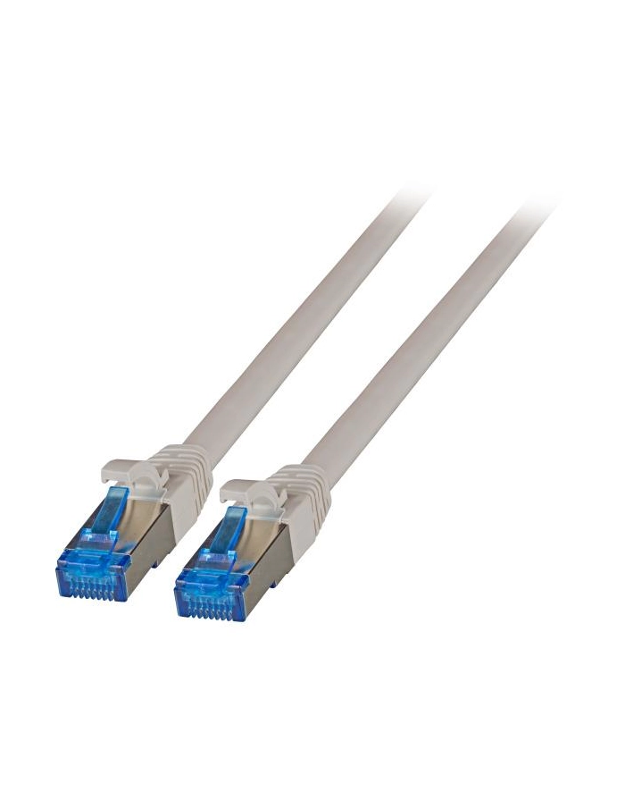 efb elektronik EFB Patch cord S/FTP kat.6A RJ45 TPE SUPERFLEX LSZH 15cm, na kablu kat.7, szary główny