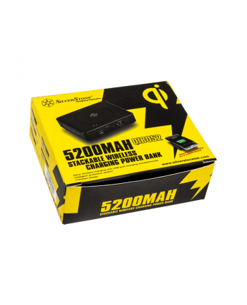 Silverstone SST-QIB052 2-in-1 5200mAh Wireless Charger Power Bank, black