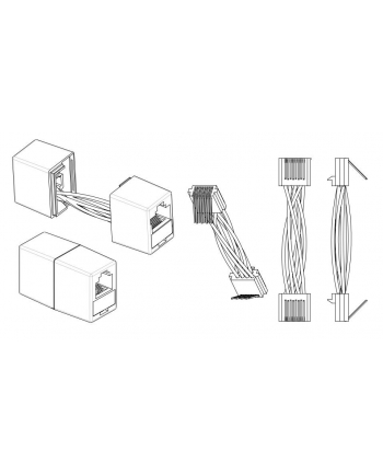 efb elektronik EFB Adapter łącznik RJ45 UTP