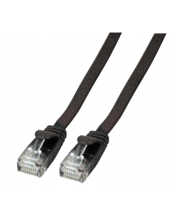 efb elektronik EFB Patch cord PŁASKI FLAT U/UTP, PVC, kat.6A 5m, miedź, czarny nr 1