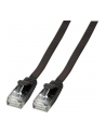 efb elektronik EFB Patch cord PŁASKI FLAT U/UTP, PVC, kat.6A 5m, miedź, czarny - nr 8