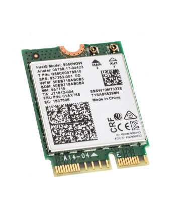 Intel Dual Band Wireless AC 9560 M.2 wireless LAN adapter (Bulk)