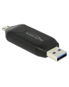 DeLOCK Micro USB OTG card reader + USB 3.0 A plug (black) - nr 12