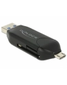DeLOCK Micro USB OTG card reader + USB 3.0 A plug (black) - nr 14