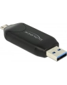 DeLOCK Micro USB OTG card reader + USB 3.0 A plug (black) - nr 16