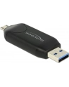 DeLOCK Micro USB OTG card reader + USB 3.0 A plug (black) - nr 18