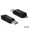 DeLOCK Micro USB OTG card reader + USB 3.0 A plug (black) - nr 19