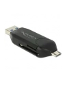 DeLOCK Micro USB OTG card reader + USB 3.0 A plug (black) - nr 23