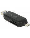 DeLOCK Micro USB OTG card reader + USB 3.0 A plug (black) - nr 4