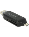DeLOCK Micro USB OTG card reader + USB 3.0 A plug (black) - nr 7