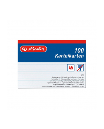 Herlitz index cards 100 pcs. Lin. white