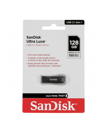 SanDisk 128GB Ultra Luxe, USB stick (silver, SDCZ74-128G-G46)