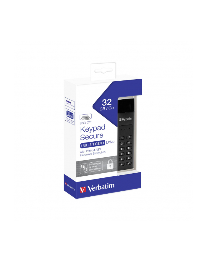 Verbatim Secure Keypad, USB flash drive (black, USB-C) główny