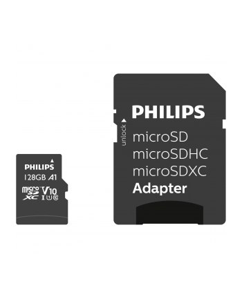 Philips 128 GB microSDXC, memory card (black, Class 10, UHS-I (U1))