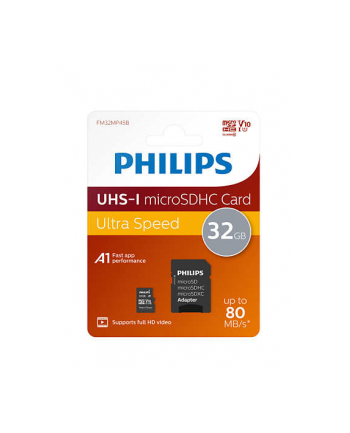 Philips 32 GB microSD, memory card (black, Class 10, UHS-I (U1))