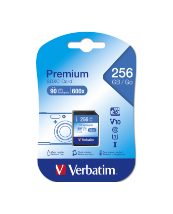 Verbatim 256 GB SDXC, memory card (black, UHS-I U1, Class 10)